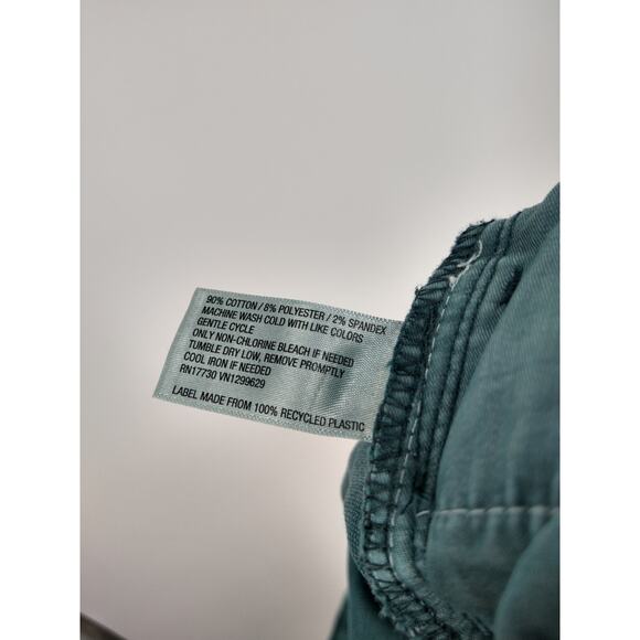 Ava & Viv Jeans Plus 20W Distressed High Rise Stretch Denim Skinny Teal Green - Picture 8 of 8